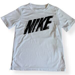 Nike Breathe White Black Micro-Mesh Tee